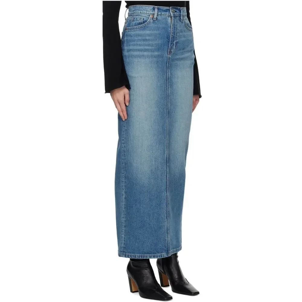 Reformation Blue Daria‎ Denim Maxi Skirt in Merritt
